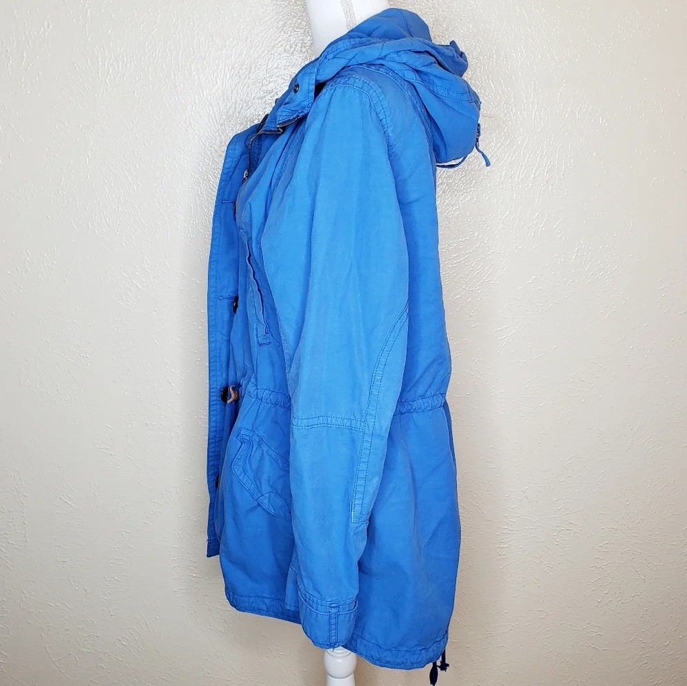 GAP Women's Bright Blue Utility Jacket - Picture 2 of 8